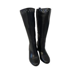 Kim Rogers black knee length Women's boots. Size 8' 1/2,
